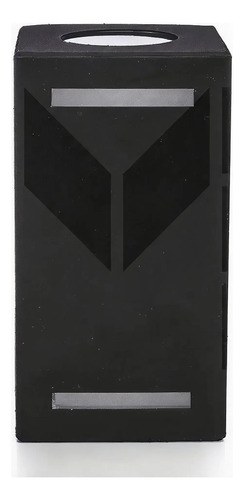 Aplique Pared Exterior Bidireccional Frente Vidrio Negro Negro - 4