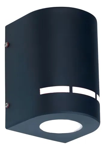 Aplique Unidireccional Gu10 Apto Led Pared Moderno Negro Negro