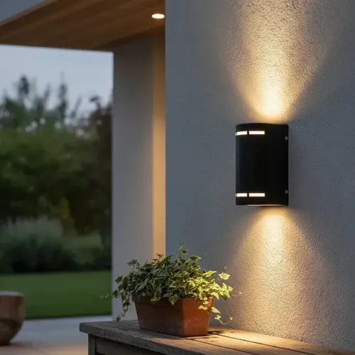 Aplique Difusor Bidirec. Ferrolux P/2 Luces Exterior Negro Negro