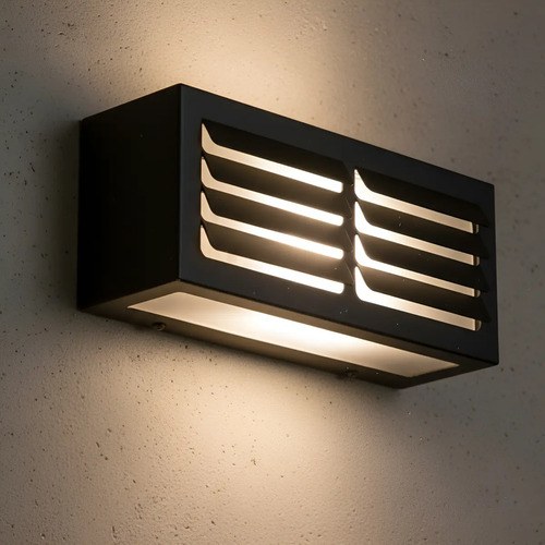 Aplique Difusor Exterior De Pared Lorca E27 Apto Led Negro Negro - 5
