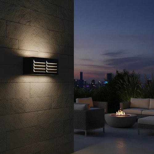 Aplique Difusor Exterior De Pared Lorca E27 Apto Led Negro Negro - 6