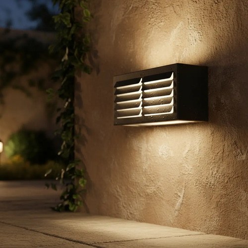 Aplique Difusor Exterior De Pared Lorca E27 Apto Led Negro Negro - 7