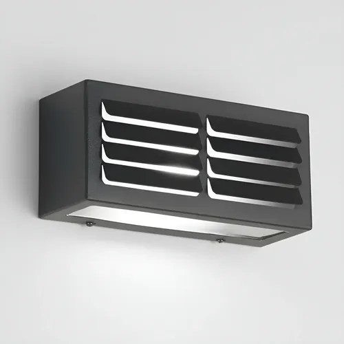 Aplique Difusor Exterior De Pared Lorca E27 Apto Led Estructura Negro