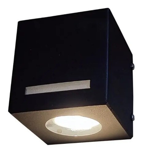 Aplique Pared Unidireccional Gu10 Chapa Ferrolux Ap-1700n/t Negro - 3