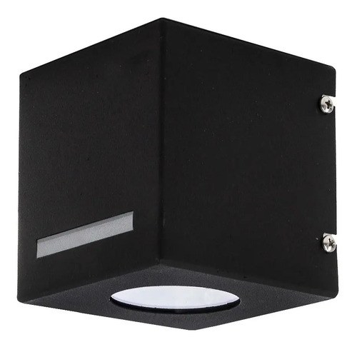 Aplique Pared Unidireccional Gu10 Chapa Ferrolux Ap-1700n/t Negro - 4
