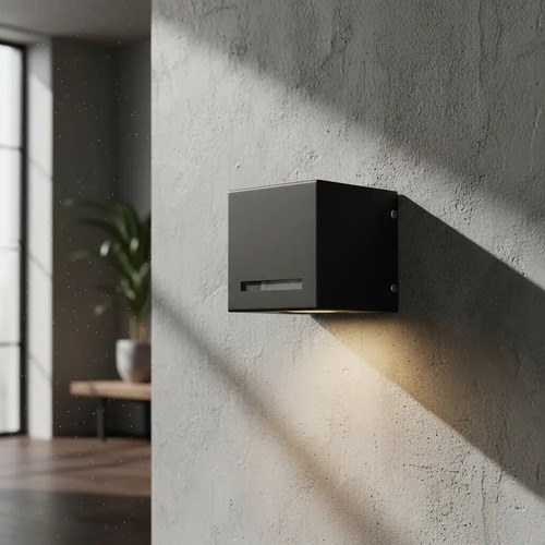 Aplique Pared Unidireccional Gu10 Chapa Ferrolux Ap-1700n/t Negro - 9