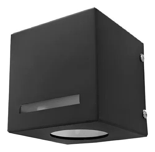 Aplique Pared Unidireccional Gu10 Chapa Ferrolux Ap-1700n/t Negro