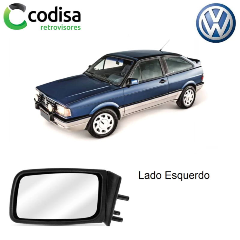 Espejos C/control Izq/Der Volkswagen Gol/Saveiro G1 Gacel Senda 88/95. (Impecables)