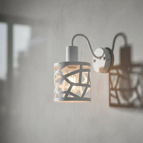 Aplique De Pared Ronda 2 Luces E-27 - Blanco Texturado