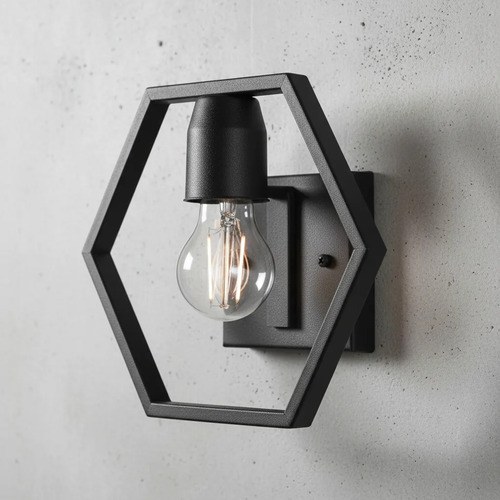 Aplique De Pared Tarento 1 Luz E-27 - Negro Texturado