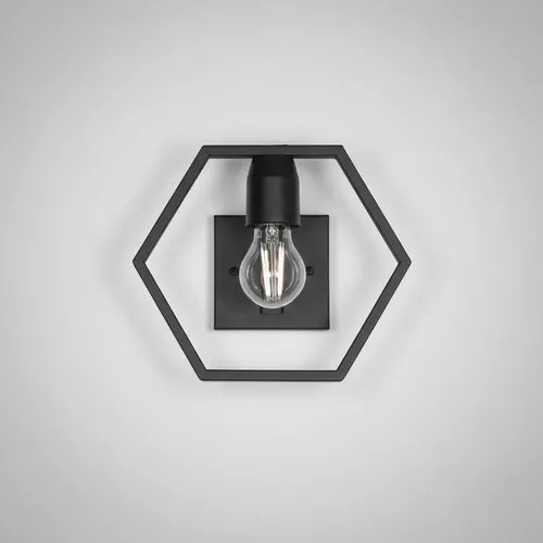 Aplique De Pared Tarento 1 Luz E-27 - Negro Texturado - 4