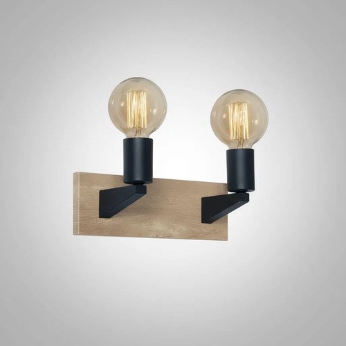 Aplique De Pared Lucca E-27 - Madera Clara Prepint