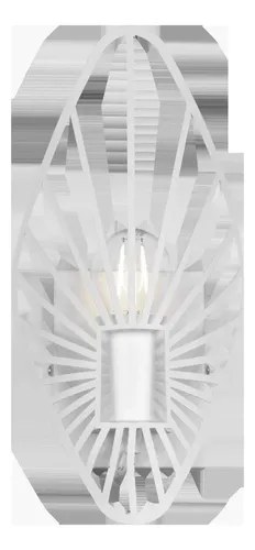 Aplique De Pared Potenza E-27 - Blanco Texturado - 2