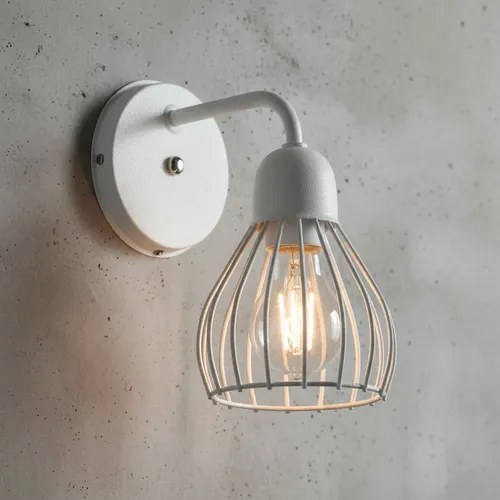 Aplique De Pared Porto 1 Luz E-27 - Blanco Texturado