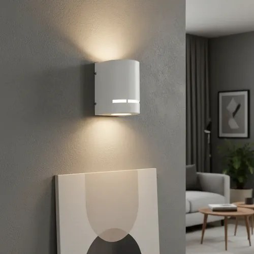 Aplique De Pared Oporto Gz-10 - Blanco Texturado - 4