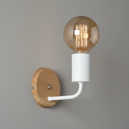 Aplique De Pared Imola E-27 - Madera Clara Prepint