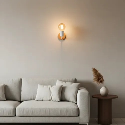 Aplique De Pared Imola E-27 - Madera Clara Prepint - 4