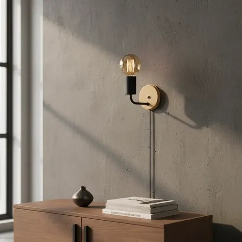 Aplique De Pared Imola E-27 - Madera Clara Prepint
