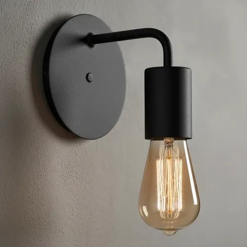 Aplique De Pared Imola E-27 - Negro Texturado
