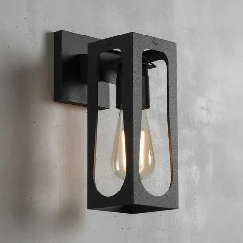 Aplique De Pared Fano E-27 - Negro Texturado