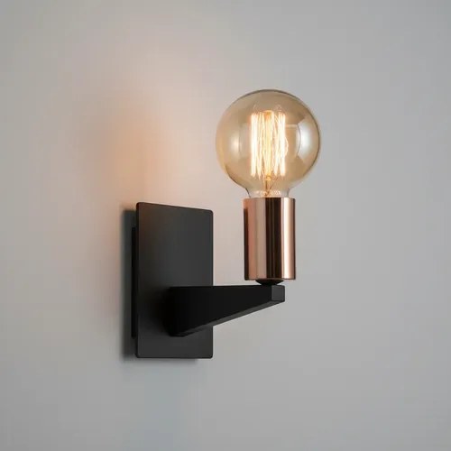 Aplique De Pared Terni E-27 - Negro