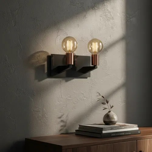 Aplique De Pared Terni E-27 - Negro