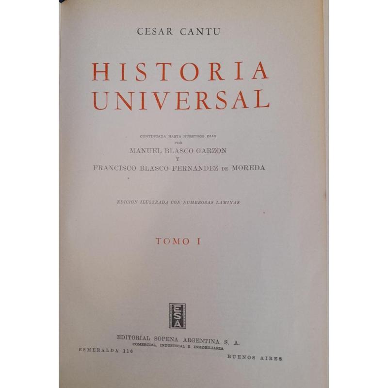 ColecciÓn 11 tomos "historia universal" de cÉsar cantÚ, usado, muy buen estado - 2