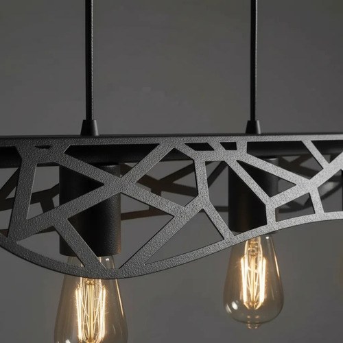 Lámpara Colgante Busan 4 Luces E-27 - Negro Texturado - 3