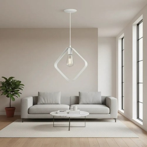 Lámpara Colgante Carpi E-27 - Blanco Texturado - 2