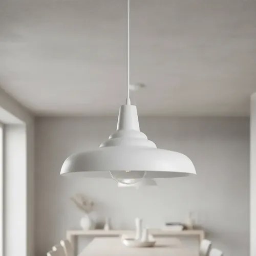 Lámpara Colgante Carrara 1 Luz E-27 - Blanco Texturado