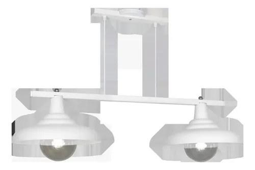 Lámpara Colgante Carrara 2 Luces E-27 - Blanco Texturado