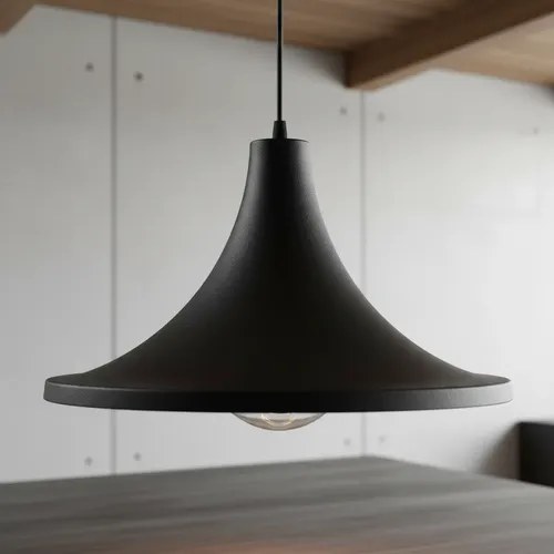 Lámpara Colgante Brindisi E-27 - Negro Texturado