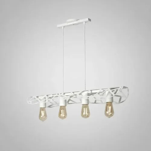 Lámpara Colgante Busan 4 Luces E-27 - Blanco Texturado - 4