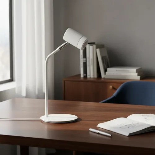 Lámpara De Escritorio Plasencia Gz-10 - Blanco Texturado