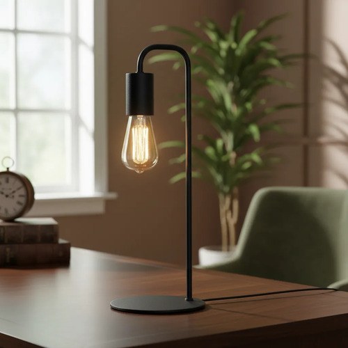 Lámpara De Escritorio Imola E-27 - Negro Texturado