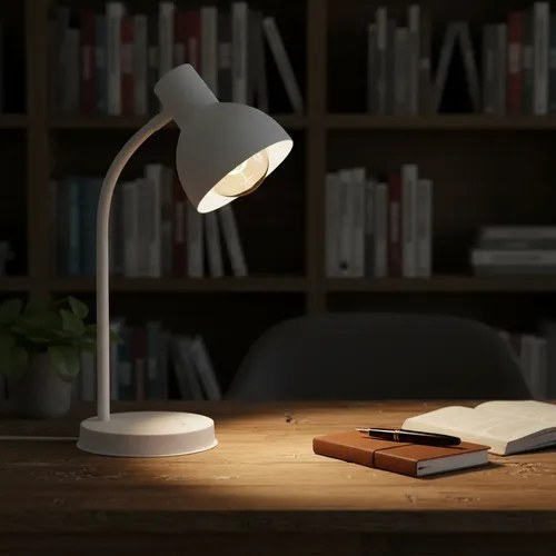 Lámpara De Escritorio Palau E-27 - Blanco Texturado - 2