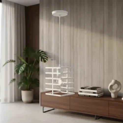 Lámpara Colgante Murcia 1 Luz E-27 - Blanco Texturado