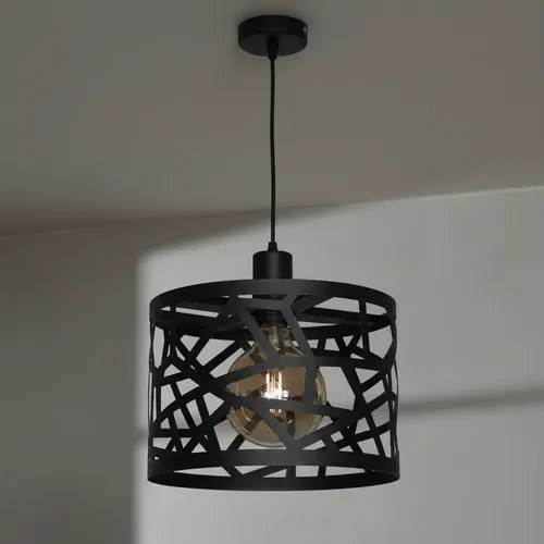 Lámpara Colgante Ronda E-27 - Negro Texturado