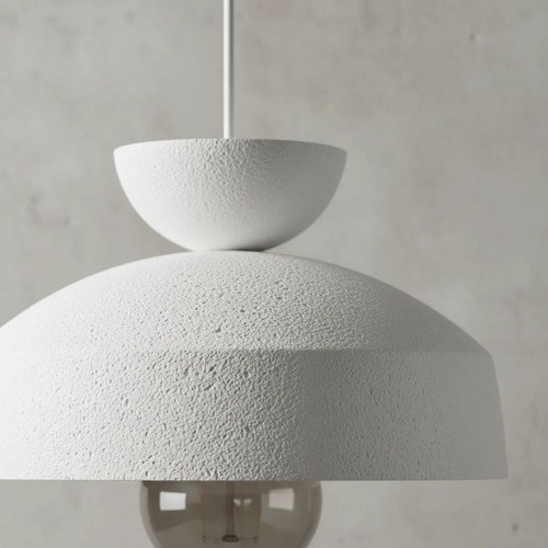 Lámpara Colgante Mesina E-27 - Blanco Texturado - 3