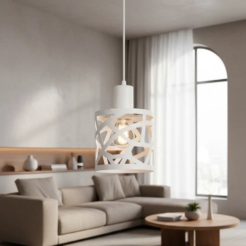 Lámpara Colgante Ronda E-27 - Blanco Texturado