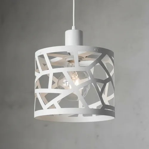 Lámpara Colgante Ronda E-27 - Blanco Texturado