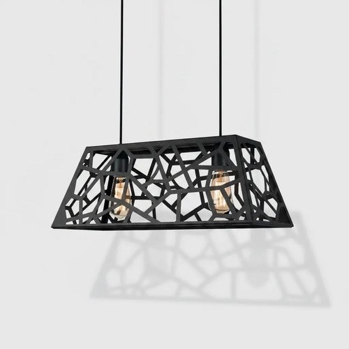 Lámpara Colgante Merida 2 Luces E-27 - Negro Texturado