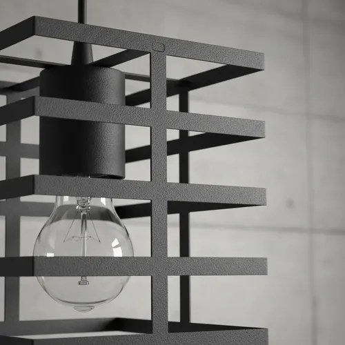 Lámpara Colgante Murcia 1 Luz E-27 - Negro Texturado - 3