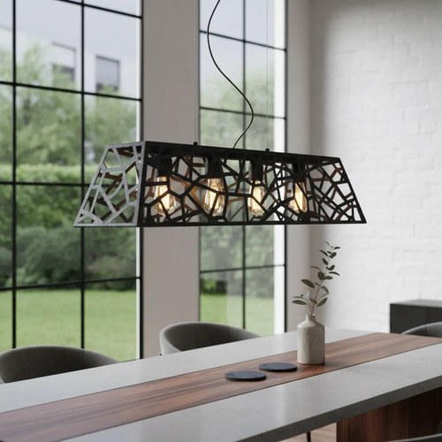 Lámpara Colgante Merida 4 Luces E-27 - Negro Texturado