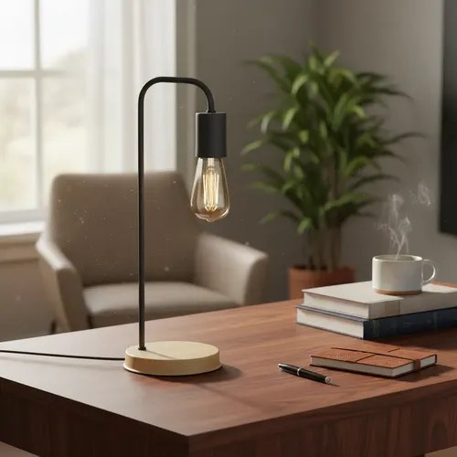 Lámpara De Escritorio Imola E-27 - Madera Clara Prepint