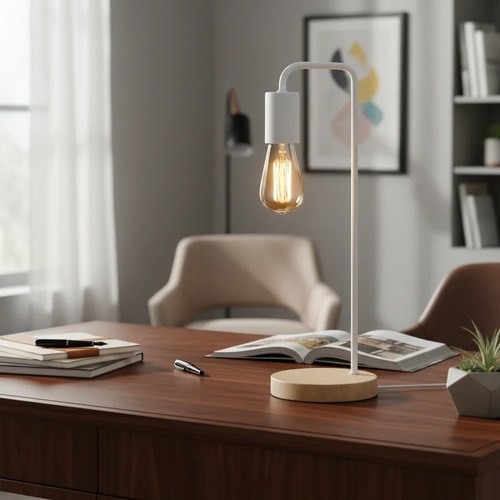 Lámpara De Escritorio Imola E-27 - Madera Clara Prepint
