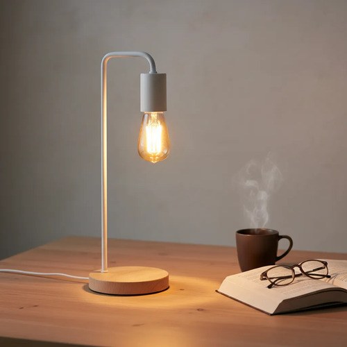 Lámpara De Escritorio Imola E-27 - Madera Clara Prepint - 3