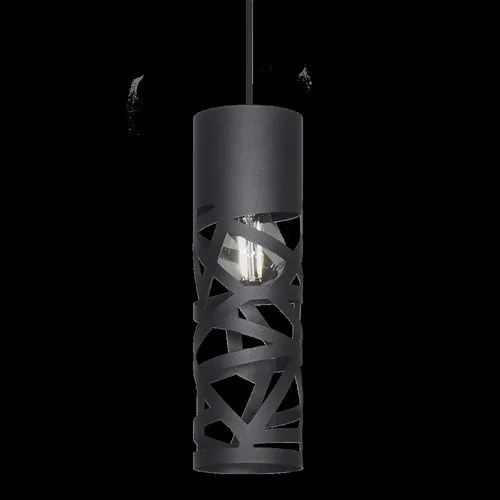 Lámpara Colgante Tubo E-27 - Negro Texturado - 2