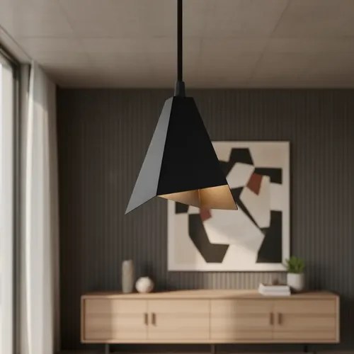 Lámpara Colgante Trapani Gz-10 - Negro Texturado