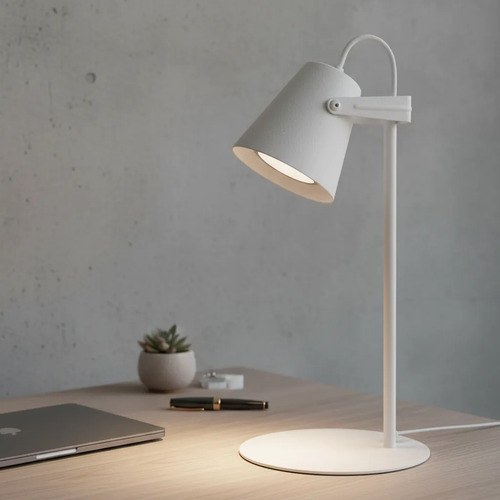 Lámpara De Escritorio Foligno Gz-10 - Blanco Texturado